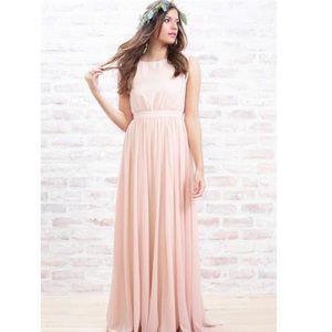 “Tori” Blush color Bridesmaid dress by Paper Crown